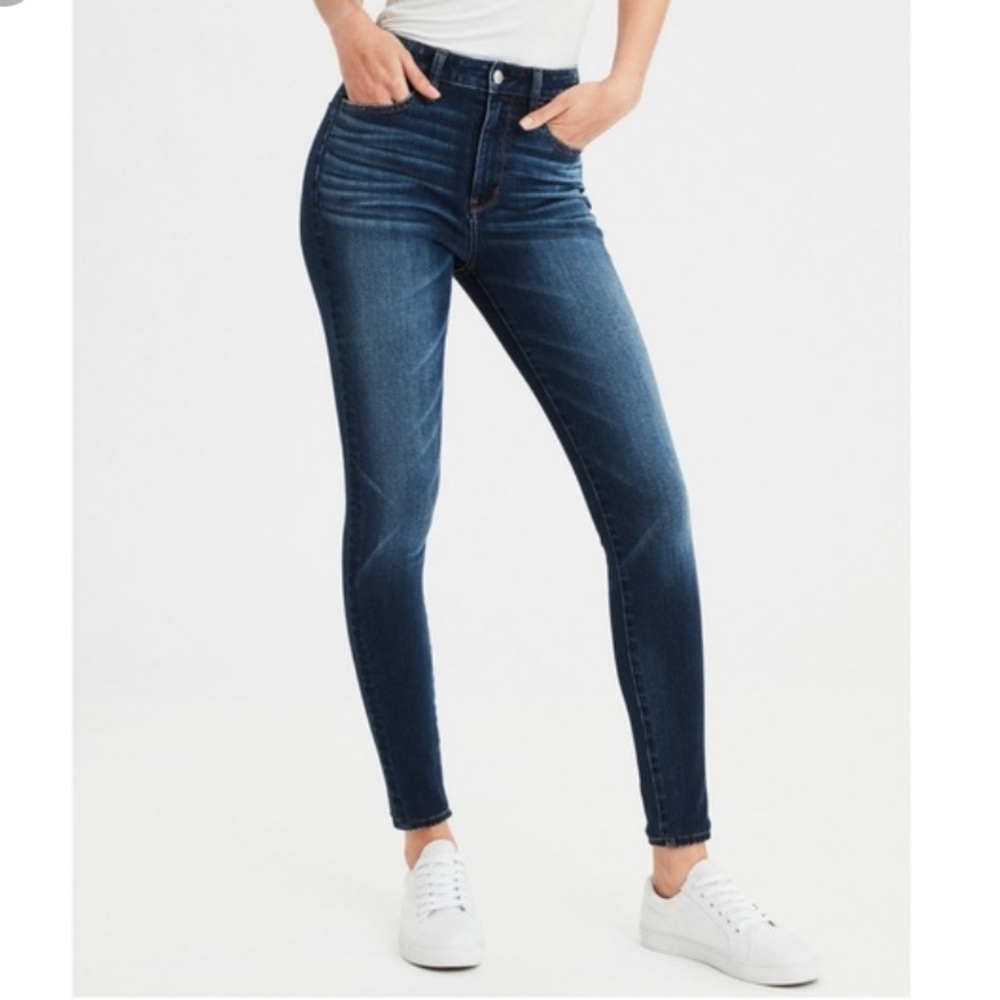 American Eagle high rise jeggings, dark wash